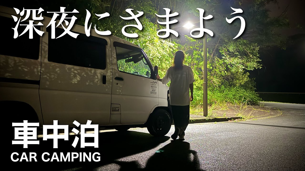 【車中泊】深夜徘徊。1人で行きたかったのに、ついて来られました。