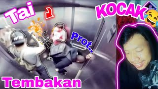 MUNCRAT‼️PRANK BERAK di LIFT Auto Muntah‼️NGAKAK‼️REACTION VIDEO VIRAL || EMONZS  prank emonzs