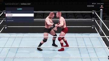 WWE 2K20 create a superstar pt 2 creating sean storms moveset woundering what moves to give him