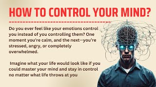 15 Powerful Tips to Control Your Mind and Emotions || Graded Reader || English Listening Practice ✅️