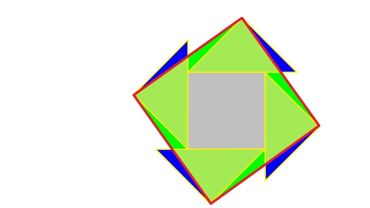 48 Теорема Пифагора и разрезания квадрата - YouTube