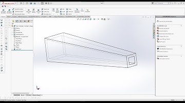 Solidworks Taper Narrow Beam Bar using LOFT  #solidworks