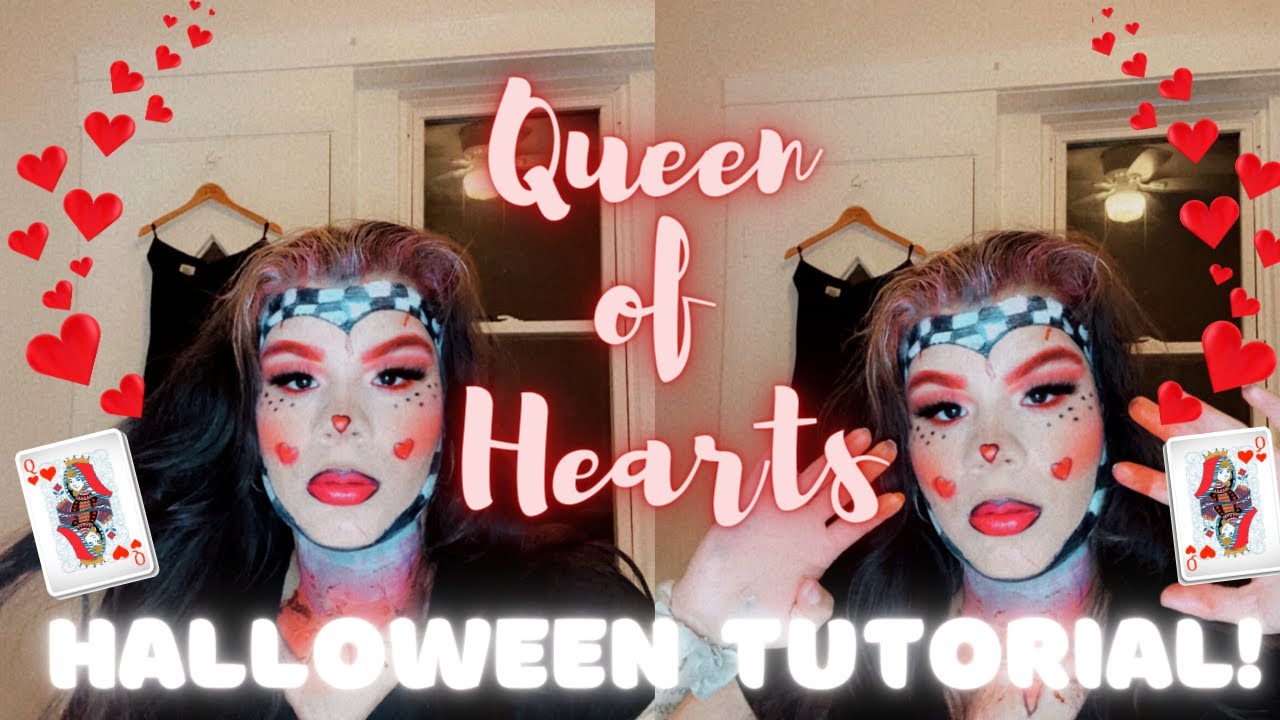 Queen of Hearts Makeup Tutorial【Tim Burton's Alice in Wonderland】, Halloween 2022