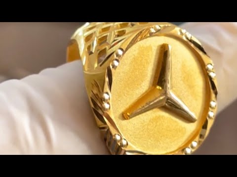 Oxidised Silver Mercedes Logo Ring | SEHGAL GOLD ORNAMENTS PVT. LTD.