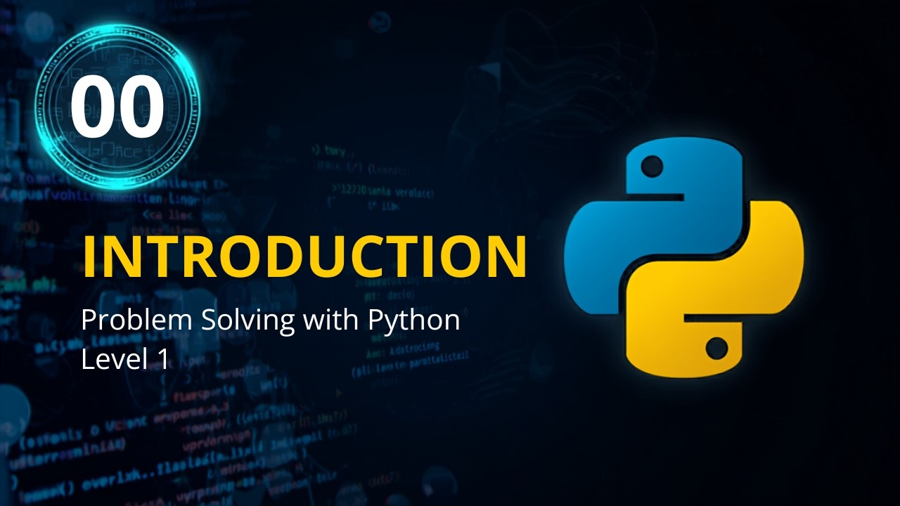 Problem Solving with Python - Level One #00 - Introduction - YouTube