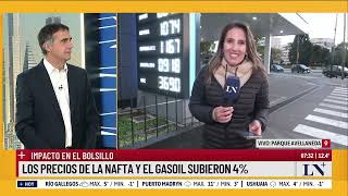 Impacto de la crisis en el bolsillo: los precios de la nafta y el gasoil subieron 4%