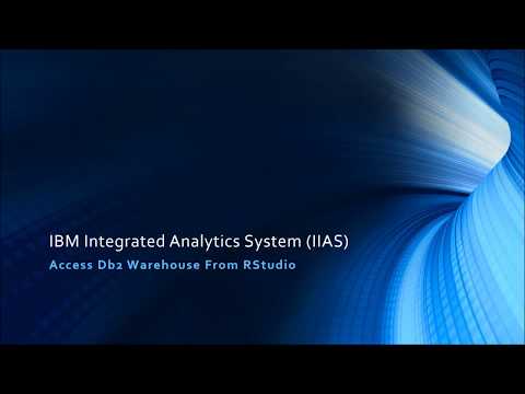 Connect to Db2 Warehouse from RStudio using IIAS Console