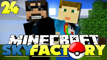 Minecraft Modded SkyFactory 24 - POKEMASERS!!