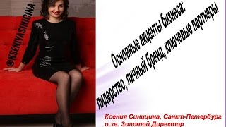 Основные акценты бизнеса. Синицина Ксения