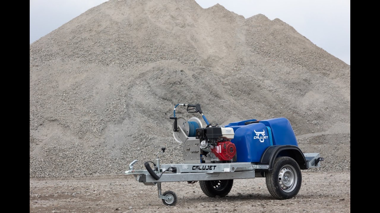 Calujet JR400BMS : mobiele koudwater hogedrukreiniger op trailer