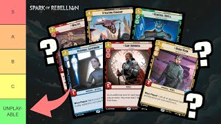 Ranking EVERY Neutral Rare in Spark of Rebellion!  Star Wars Unlimited Tier List