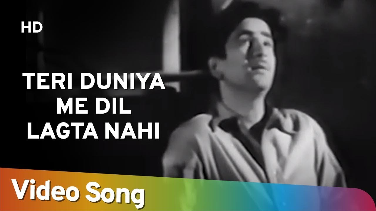 Teri Duniya Me Dil Lagta Nahi  Bawre Nain 1950 Song  Raj Kapoor  Geeta Bali