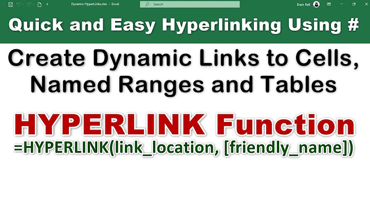 Excel HYPERLINK Function: Create Dynamic Links to Cells, Ranges, Workbooks, and Emails