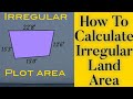 How to calculate Irregular land area// Irregular plot area in Square feet