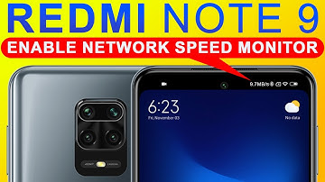 How to Enable Network Speed Monitor in Redmi Note 9