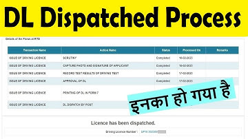 dl dispatch pending : dl dispatch by post pending : dl dispatch status check online