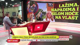 INFO JUTRO - Đilasova aktivistkinja lomila tablu vrtića po uzoru na hrvatsko divljanje u Vukovaru!