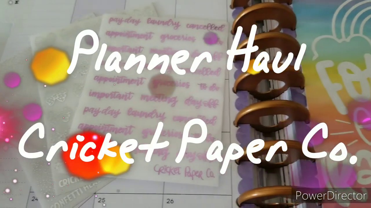 Planner Sticker Haul featuring Cricket Paper Co - YouTube
