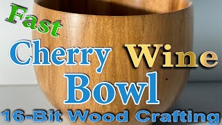 FAST Wood Turning a wine bowl out of cherry. #woodworking #wood #woodturning #how #howto #diy