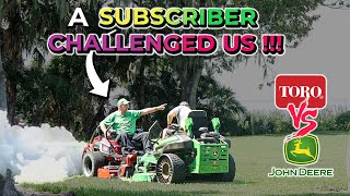 TORO 4000 VS John Deere Z960M - Battling our Subscriber in 3 grass types!