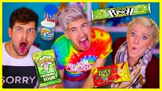 TRYING SOUR CANDY!