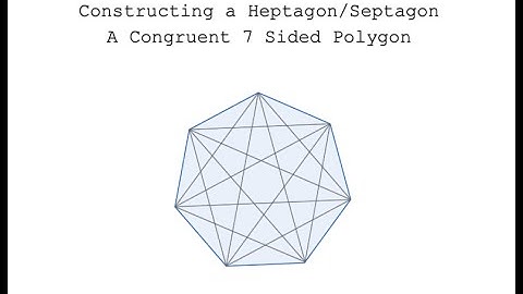 Constructing a  Heptagon / Septagon or Congruent 7 Sided Polygon with Compass and Geogebra