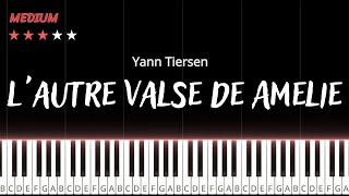 L'autre valse de Amelie - Yann Tiersen | INTERMEDIATE Piano Tutorial Resimi