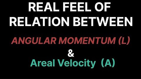 Real feel of relation between Angular momentum and Areal velocity.