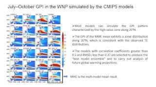 Tropical Cyclone Genesis Potential Index over the Western North Pacific Simulated by CMIP5 Models