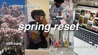 PRODUCTIVE SPRING RESET 🌸🧺: cleaning, decorating, journaling, mood boarding