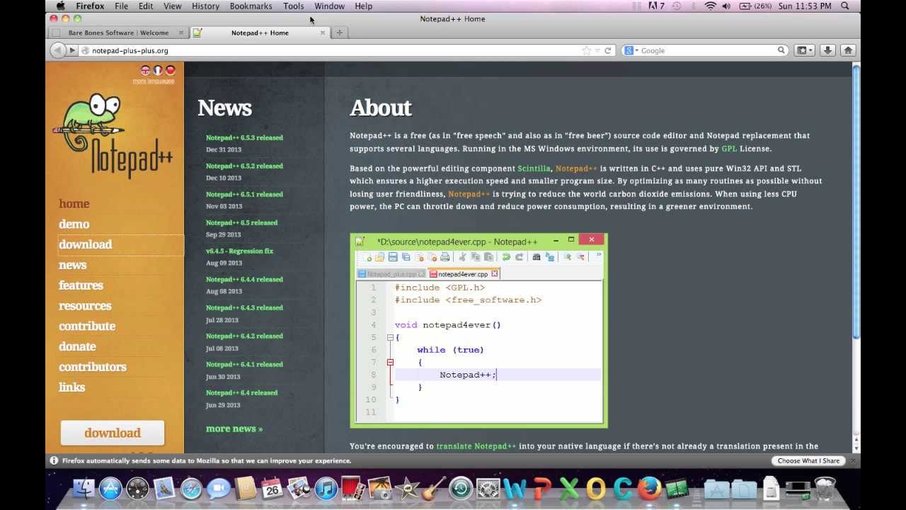 mac default text editor for html