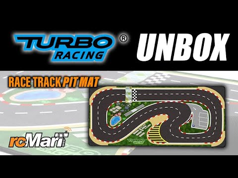 TURBO Racing Race Track Pit Mat M01 for 1:76 Racer Unbox & Test Run!