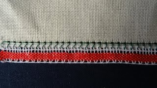 Embroidery - How to sew a lace into fabric