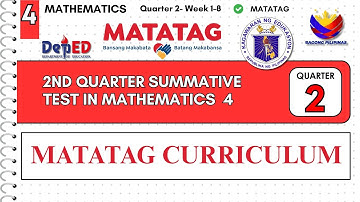 2ND QUARTER SUMMATIVE TEST IN MATHEMATICS 4 WITH ANSWER KEY MATATAG CURRICULUM