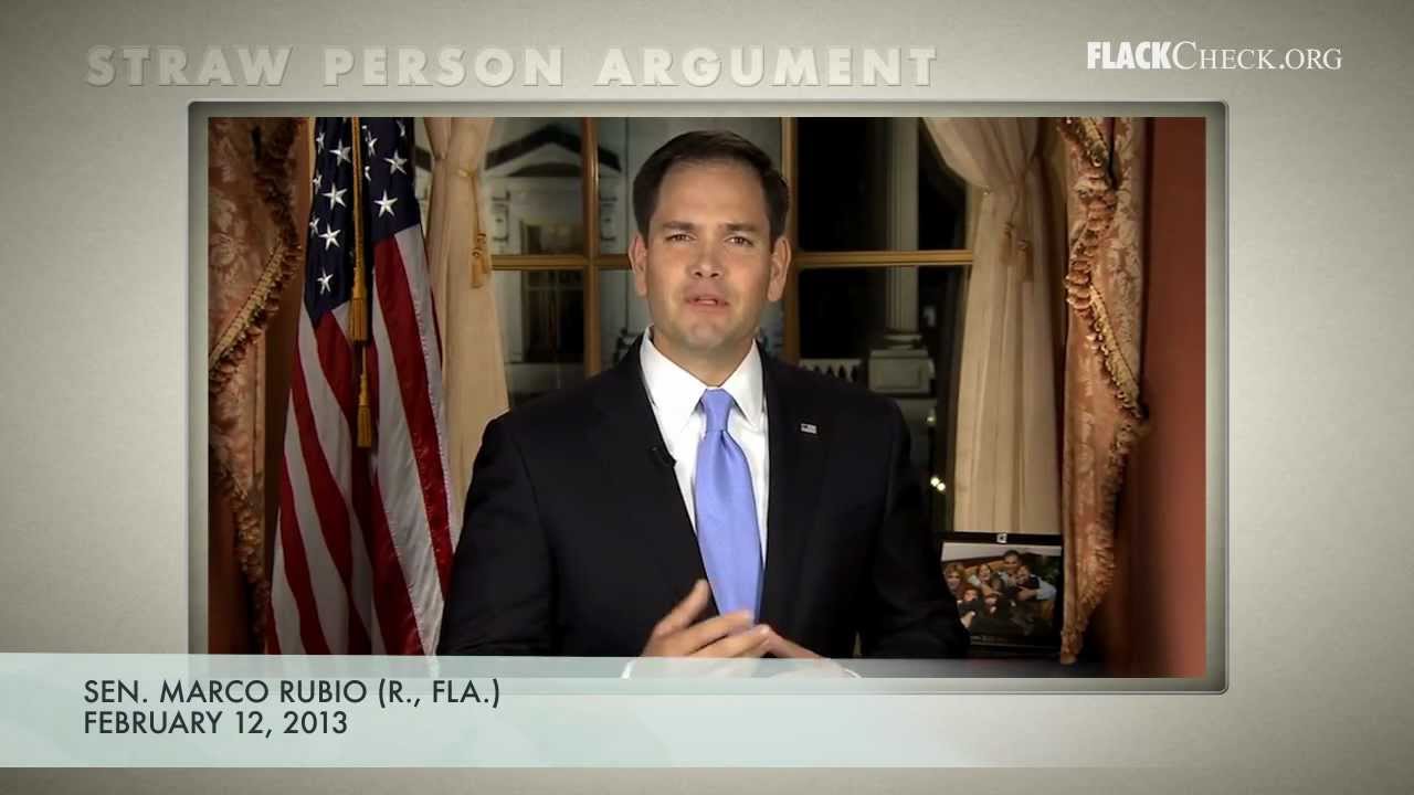 Straw Person Argument: Rubio vs. Obama