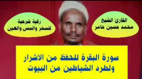 سورة البقرة رقية شرعية للسحر والعين والمس وطرد الشياطين من البيوت للقارئ الشيخ/ محمد حسين عامر @@¶¶