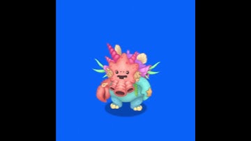 Hornacle Blue Screen [idle_celestial_island] | My Singing Monsters
