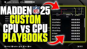 Madden 25 Franchise: Create Your DREAM Playbook For CPU vs CPU