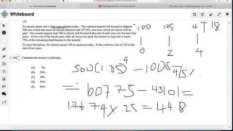 SOA/FM SAMPLE QUESTION #173