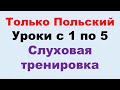 Курс А2 уроки с 1 по 5. Только на польском. Тренировка восприятия на слух.