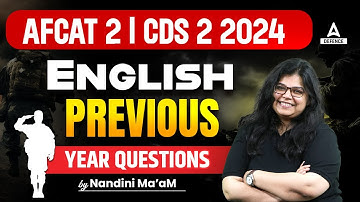 AFCAT 2/CDS 2 2024 | English Previous Year Question Paper | By Nandini Mam