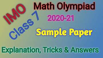 Class 7 IMO Sample Papers | IMO Class 7 | Math Olympiad Questions | 2020-21