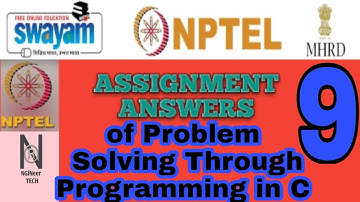 Problem Solving Through Programming in C || Assignment 9 answers || NPTEL 2021