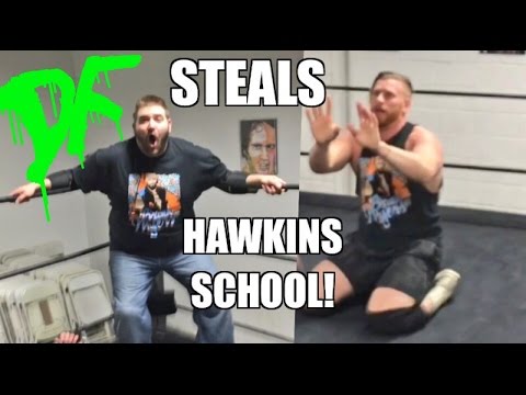 GRIM STEALS WRESTLING SCHOOL! POINT OF VIEW CAMERA IN RING TAG TEAM MATCH