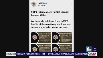 Las Vegas police list top 5 most dangerous intersections in 2024