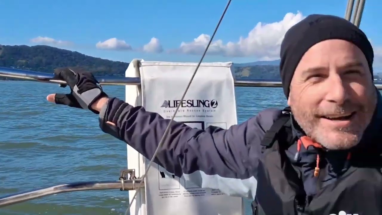 ⁣Sailing from Richmond Yacht Club to Berkeley Marina aboard Keith's Catalina 30 electric sail drive