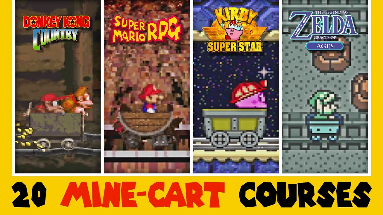 20 Cool Mine Cart Levels in Nintendo games