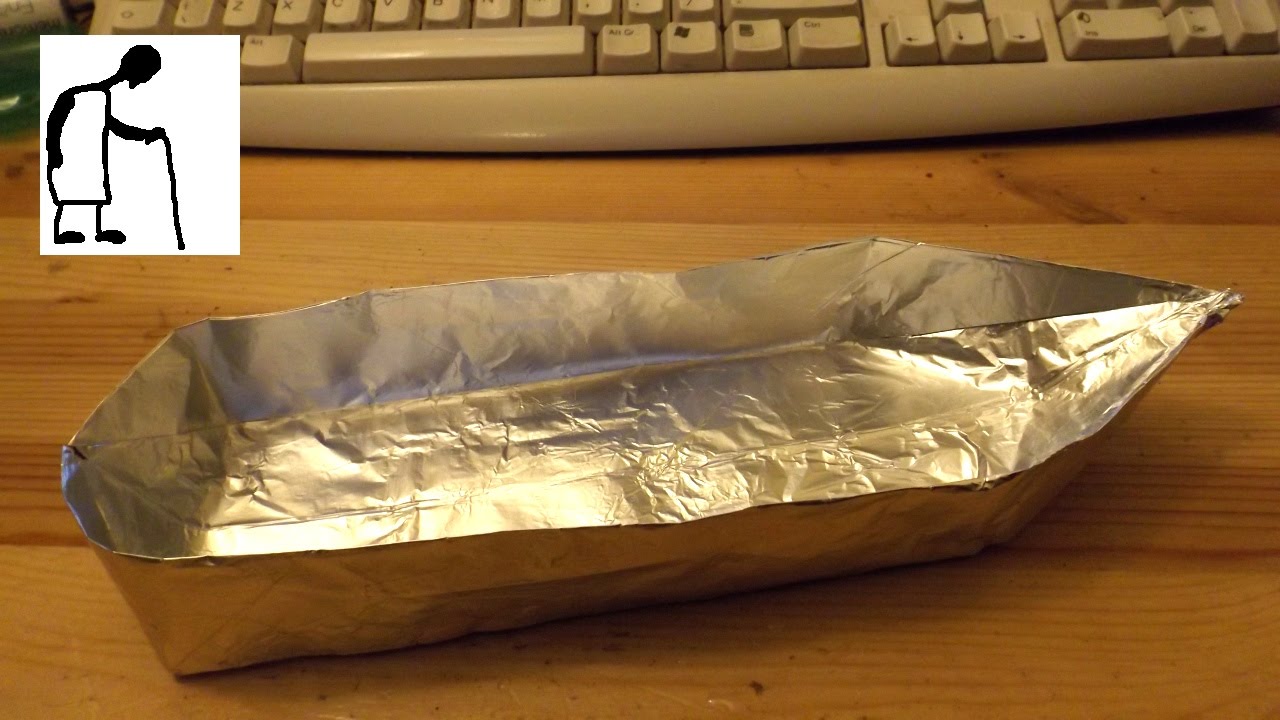 Kitchen Foil RC Boat PART #1 Origami Build - YouTube