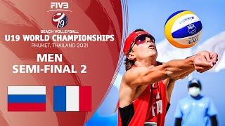 RUS vs. FRA - Men's Semi-Final | U19 Beach Volleyball World Champs 2021