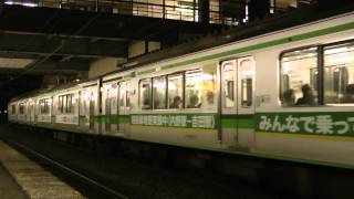 JR Hakushin Line E127 series Fleet V12+V2 Departing from Toyosaka Station